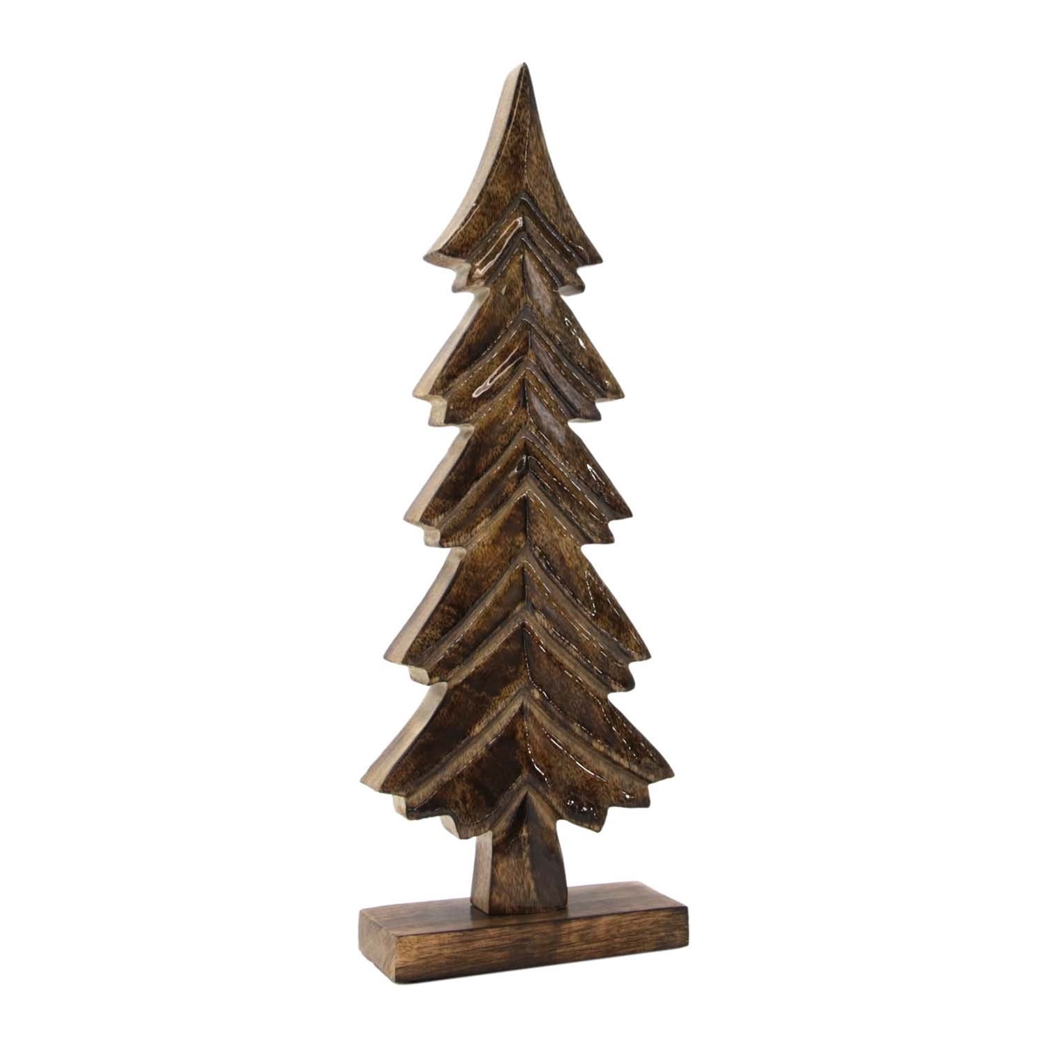 Tree, Dark Mango Wood on Stand 14"