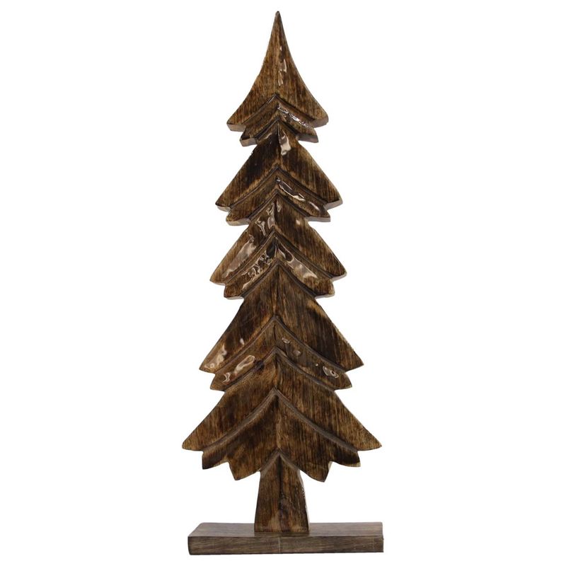 Tree, Dark Mango Wood on Stand 24&quot;