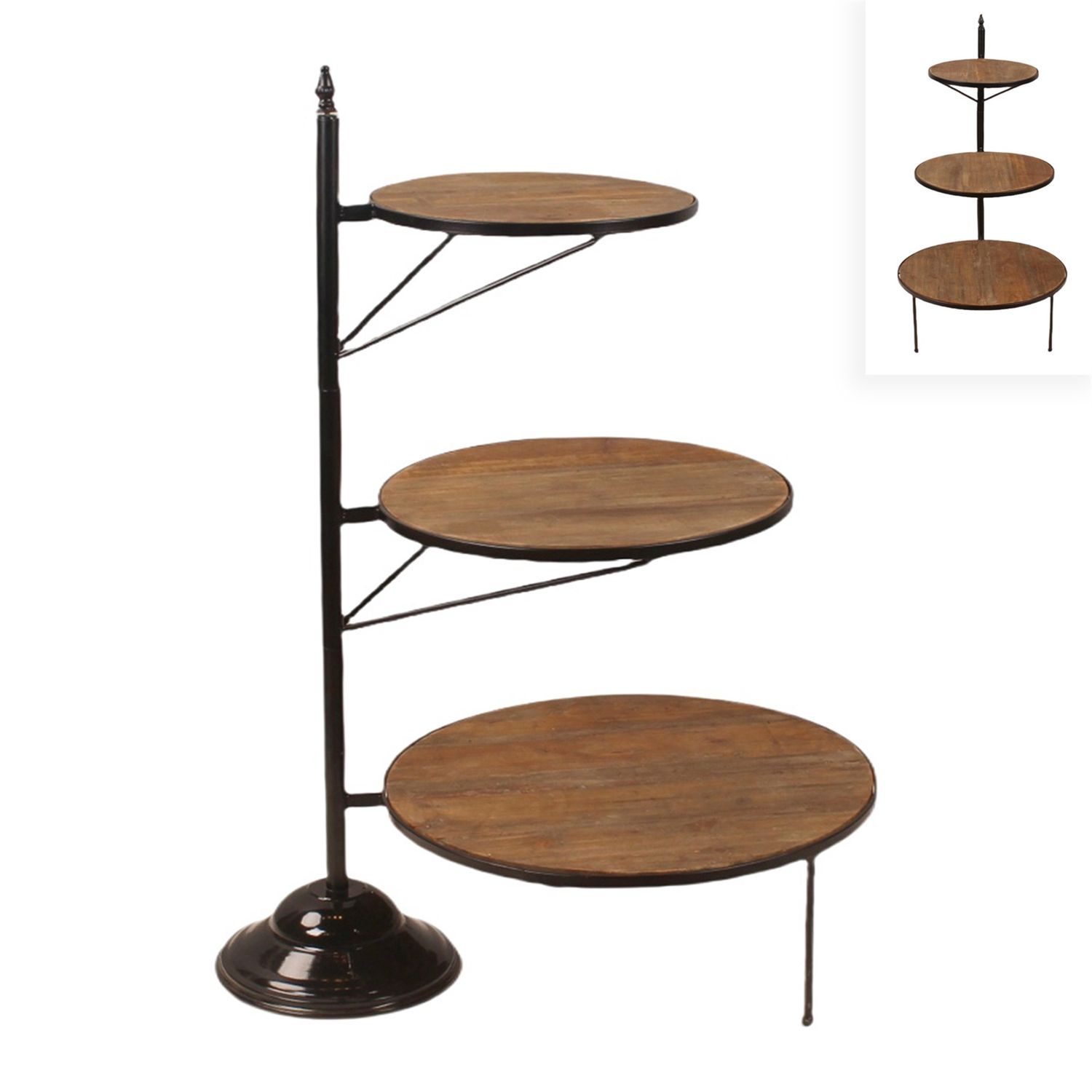 Riser, LG 3 Layer Matte Black/Whitewashed 40&quot;