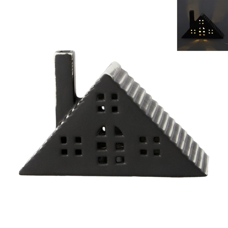 Small A-Frame Porcelain Cottage Roof Light-Up