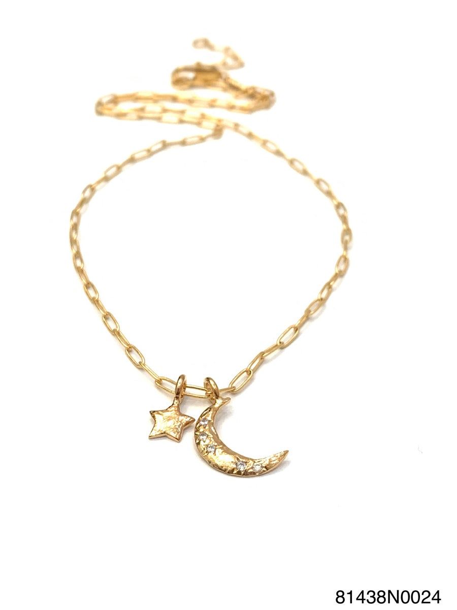 Necklace, Phoebe, Celestial gold
