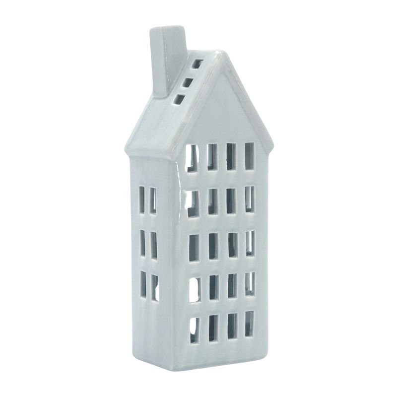 London Fog Tall Porcelain House Pale Green 10&quot;