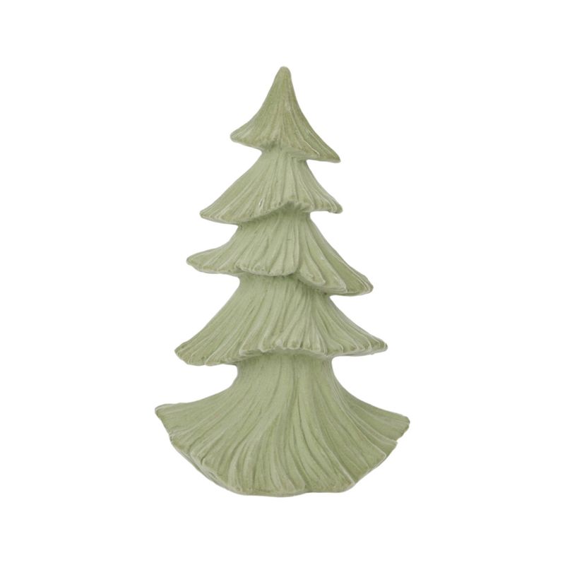 Tree, Short Green Cream Layered Velvet 9&quot;