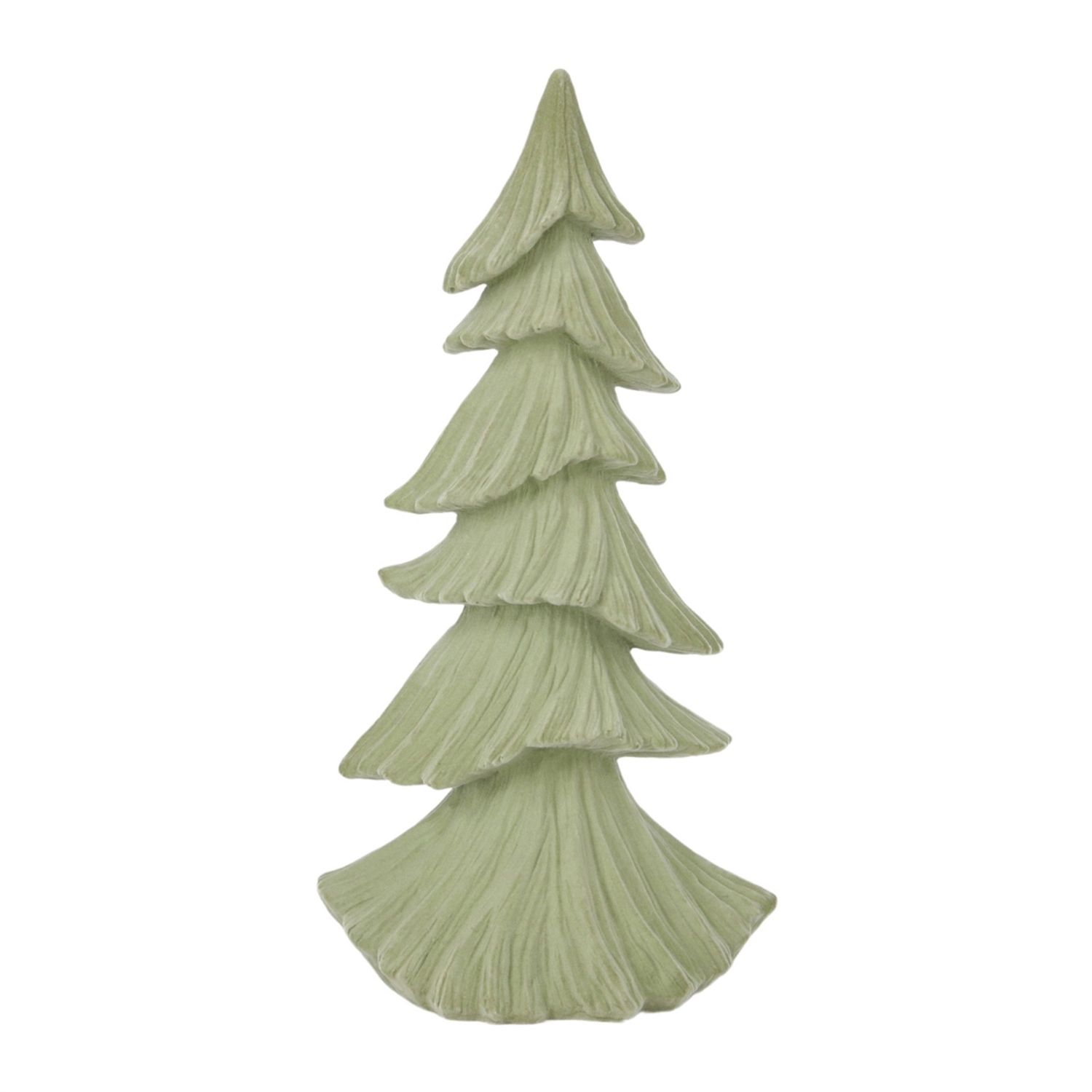 Tree, Tall Green Cream Layered Velvet 12.7&quot;