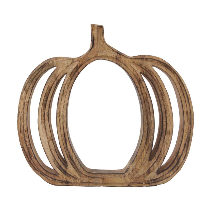 Pumpkin, Dark Mango Wood Frame 11&quot;