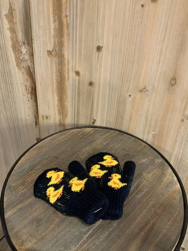 Mittens, Children&#39;s 3 Ducks 3-5yrs Navy/Yellow