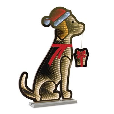 Infinity, Dog w/Santa Hat &amp; Presen  23"x31.25"
