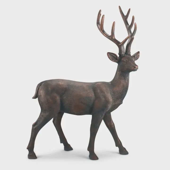 Deer, 46" Tall Copper Overlay Removable Antlers