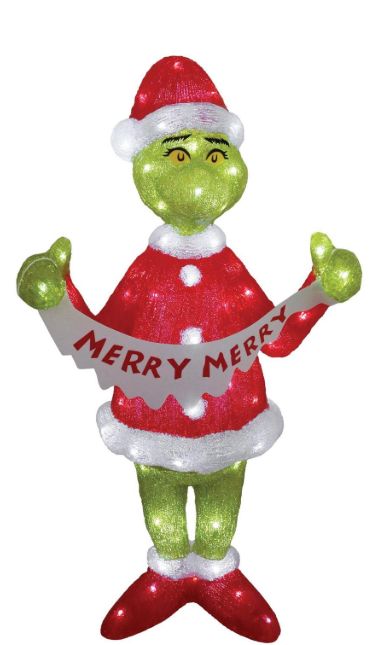 Luminary, 35" Grinch Acrylic