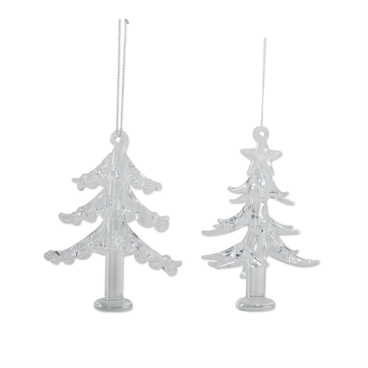 Ornament, 4" Handcrafted Glass Tree on Base Assortment