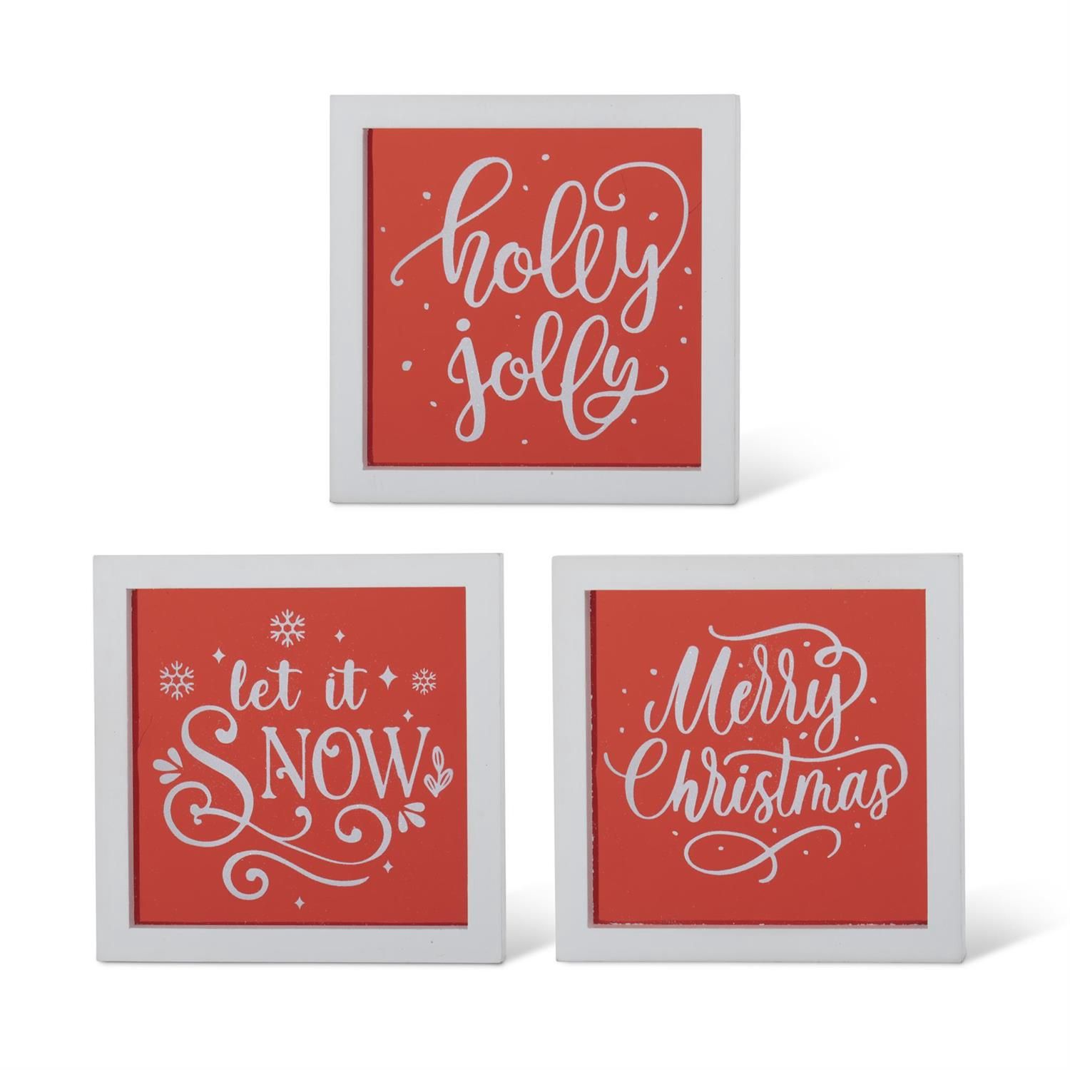 Sign, 6&quot; White Wood w/Silver Lettering