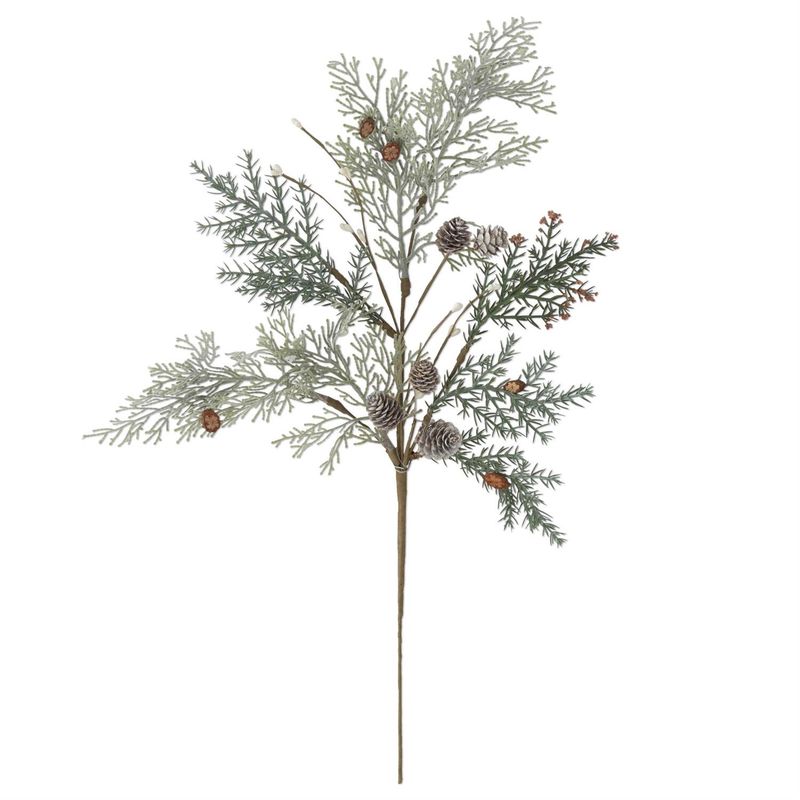 Stem, 26" Multi Leaf w/Pinecone Clusters