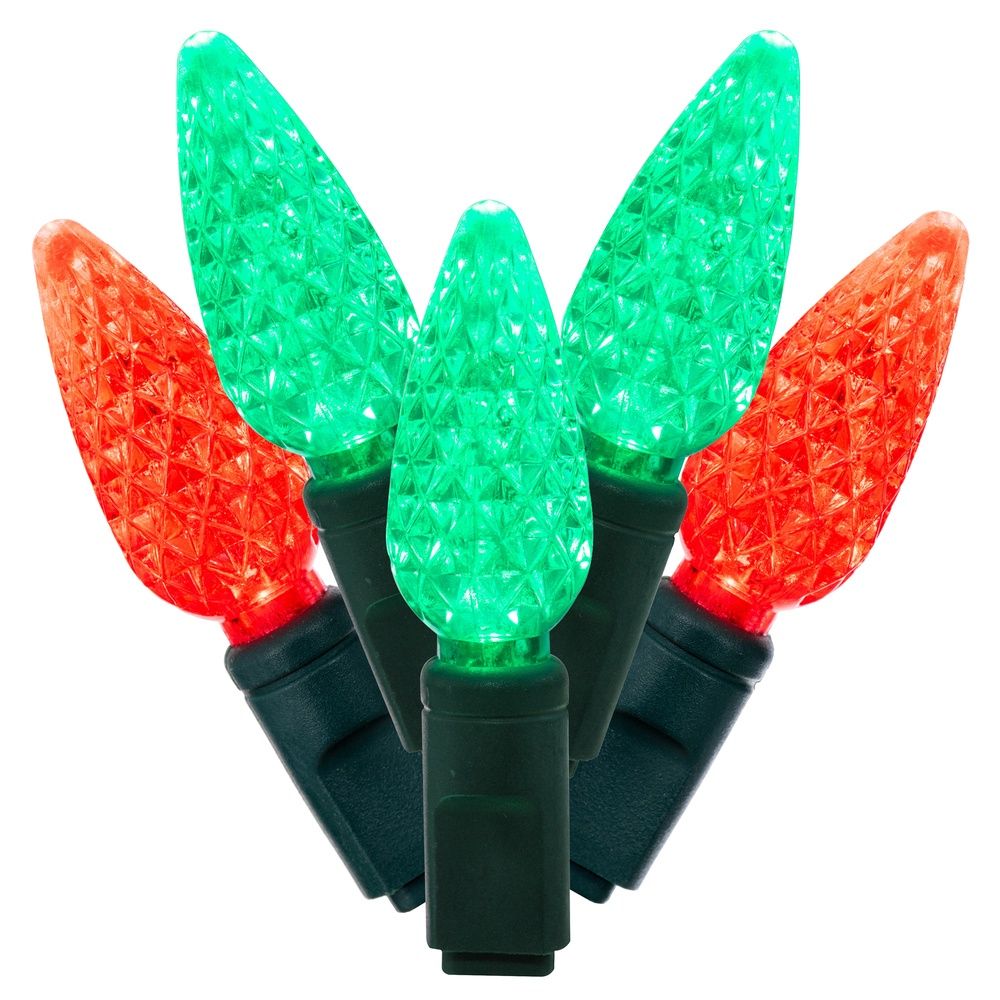 Light String, R/G 50Lt LED 25' C6