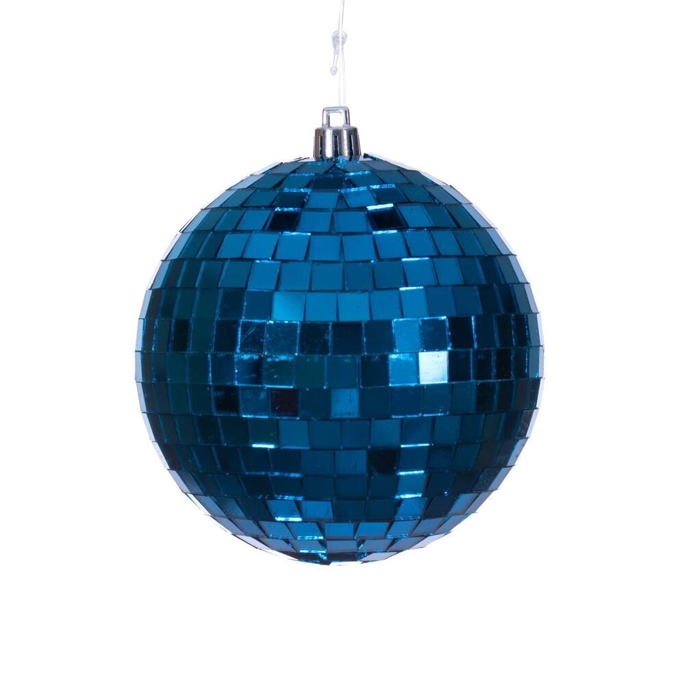 Ornament, Blue Mirror 4" shiny