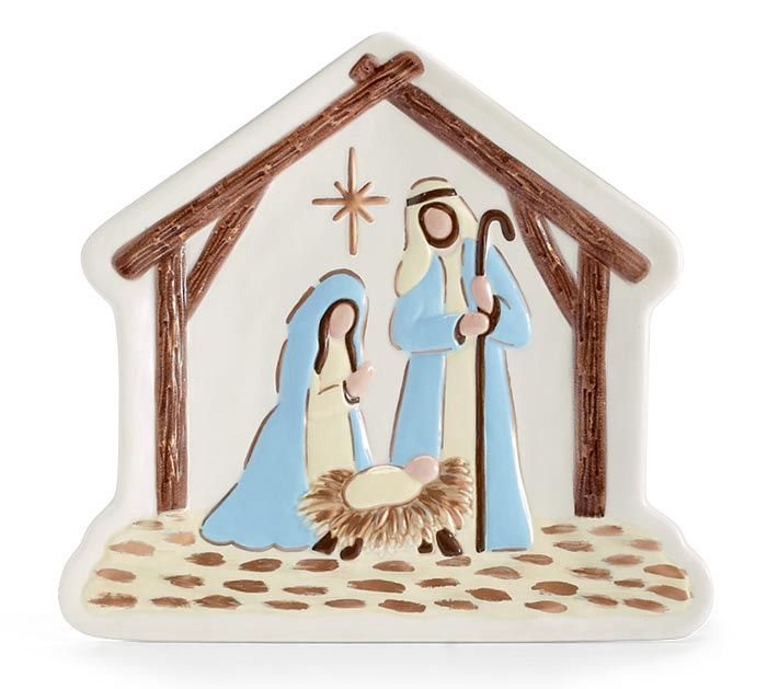 Nativity, Holy Family White Ceramic