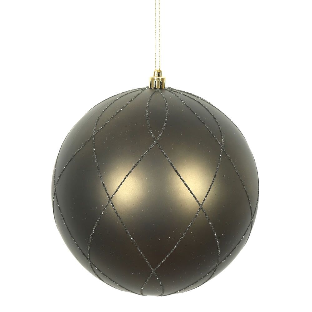 Ornament, Gunmetal Sequin swirl