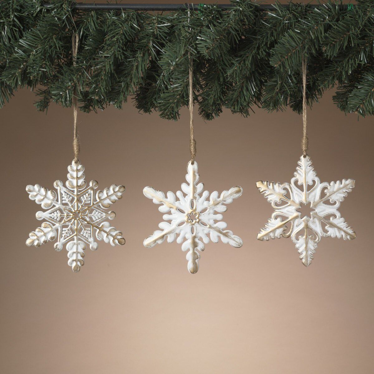Ornament, Metal Snowflake 3 asst.