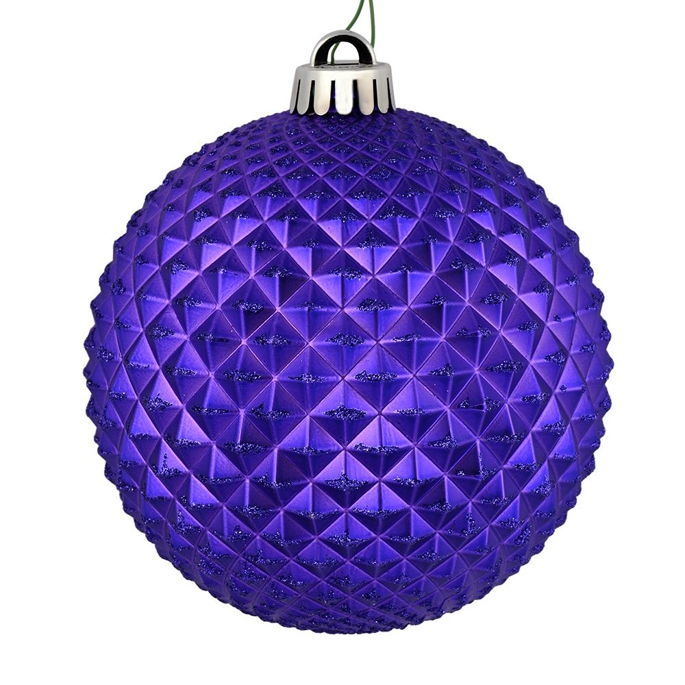 Ornament, Purple Durian 6" glitter