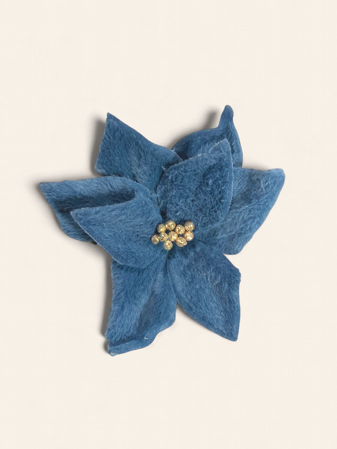 Pick, Poinsettia Blue Felt 13" Blu Felt