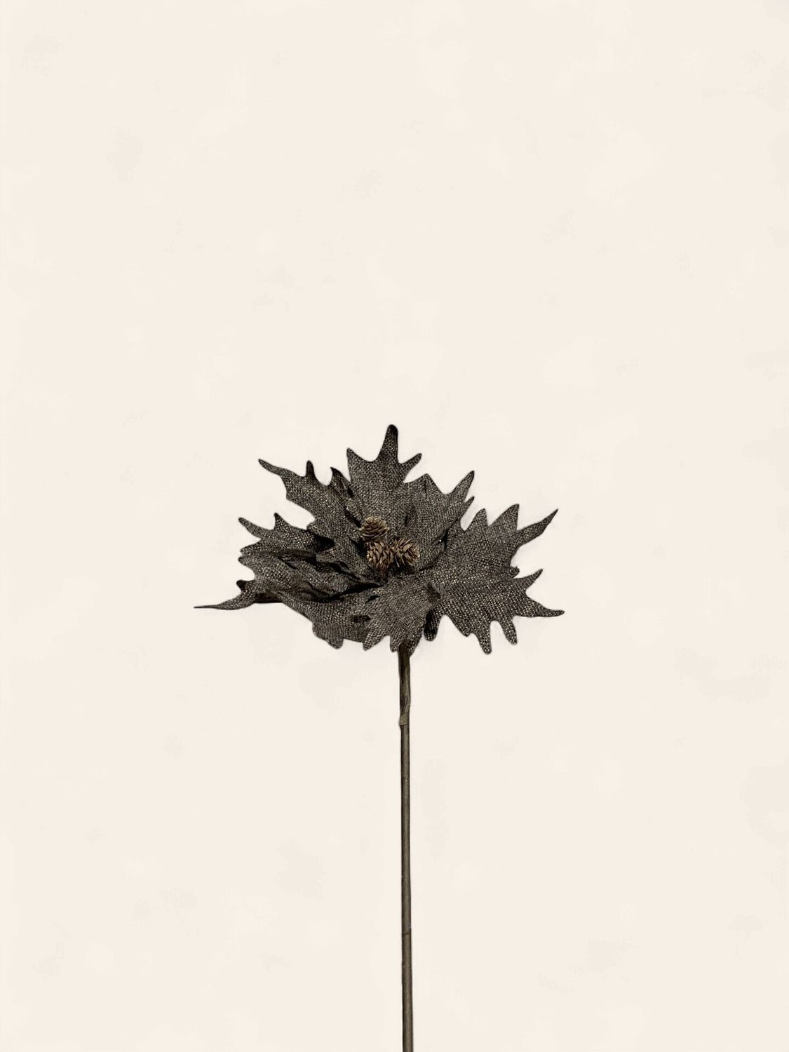 Poinsettia, Plaid Linen 18" brown