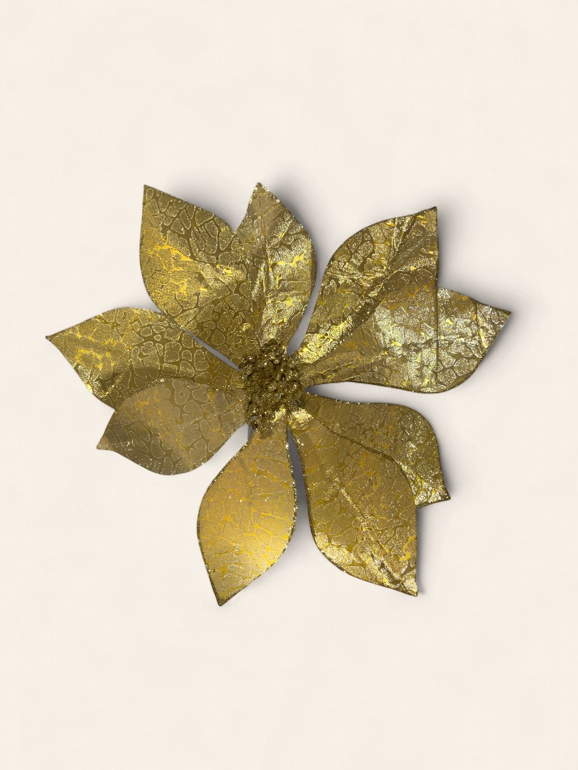 Poinsettia, Metallic Gold Glit Edge