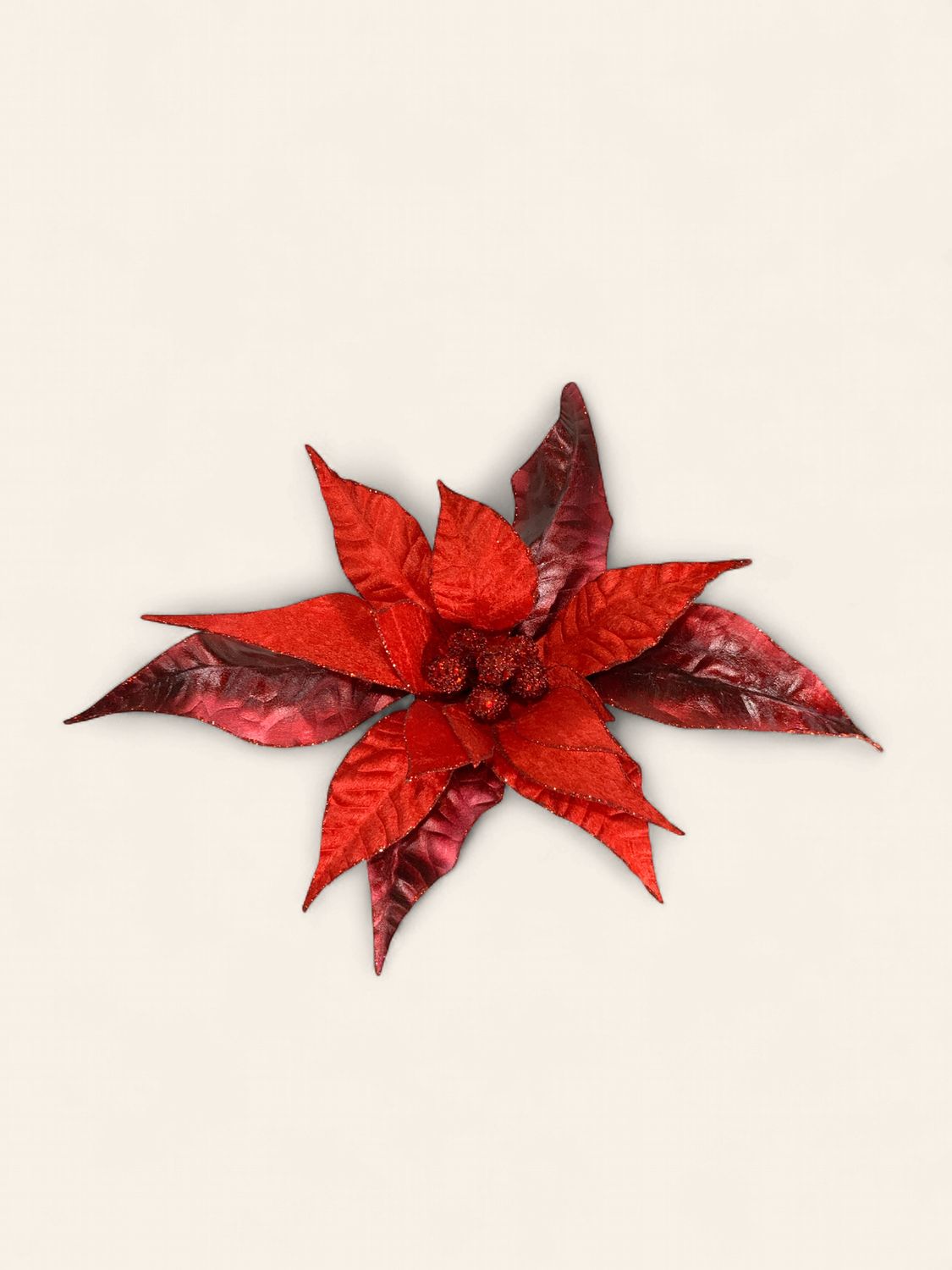 Poinsettia, Two Toned 36" Red