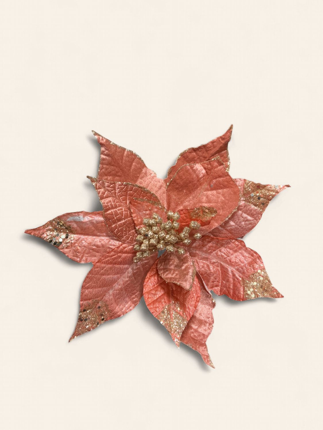Poinsettia, Sienna 22" Velvet