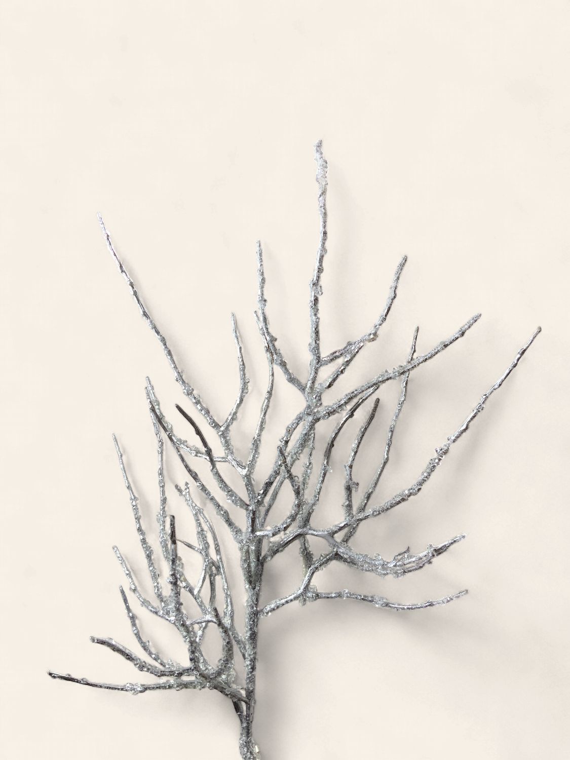 Branch, Crystal Beaded 36" silver