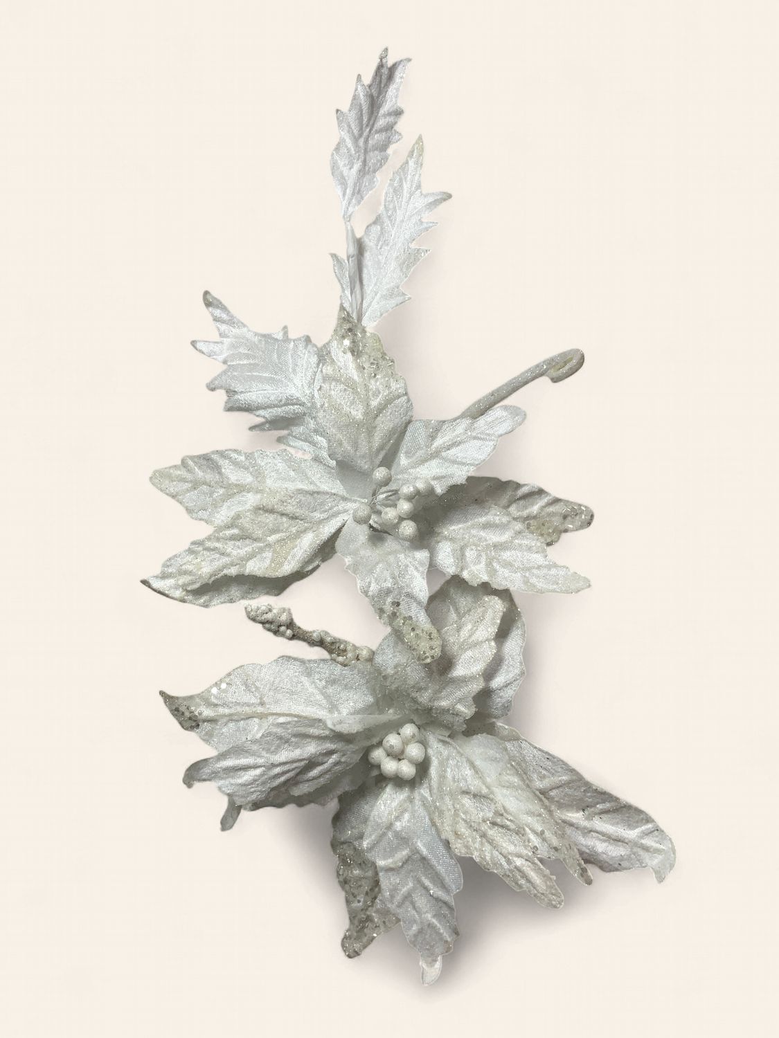 Spray, Double Poinsettia 26" White