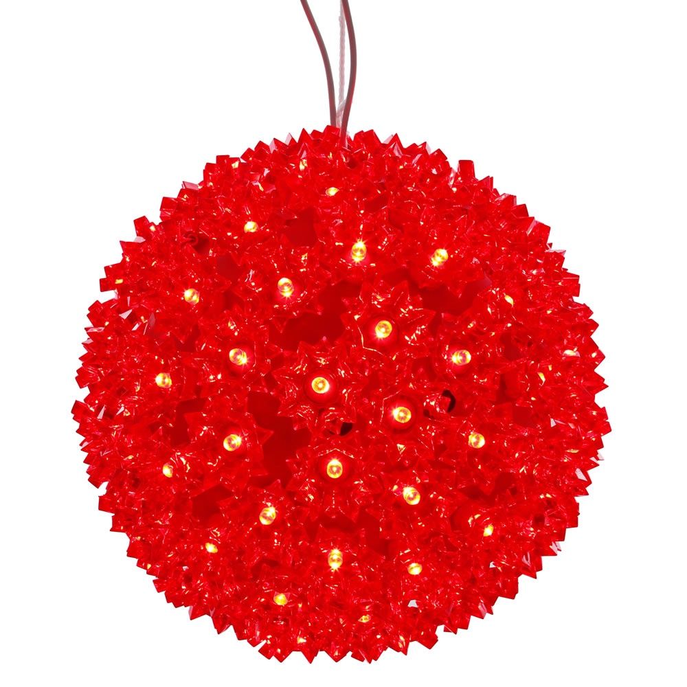 SPHERE, LED RED STARLIGHT 6" RED
