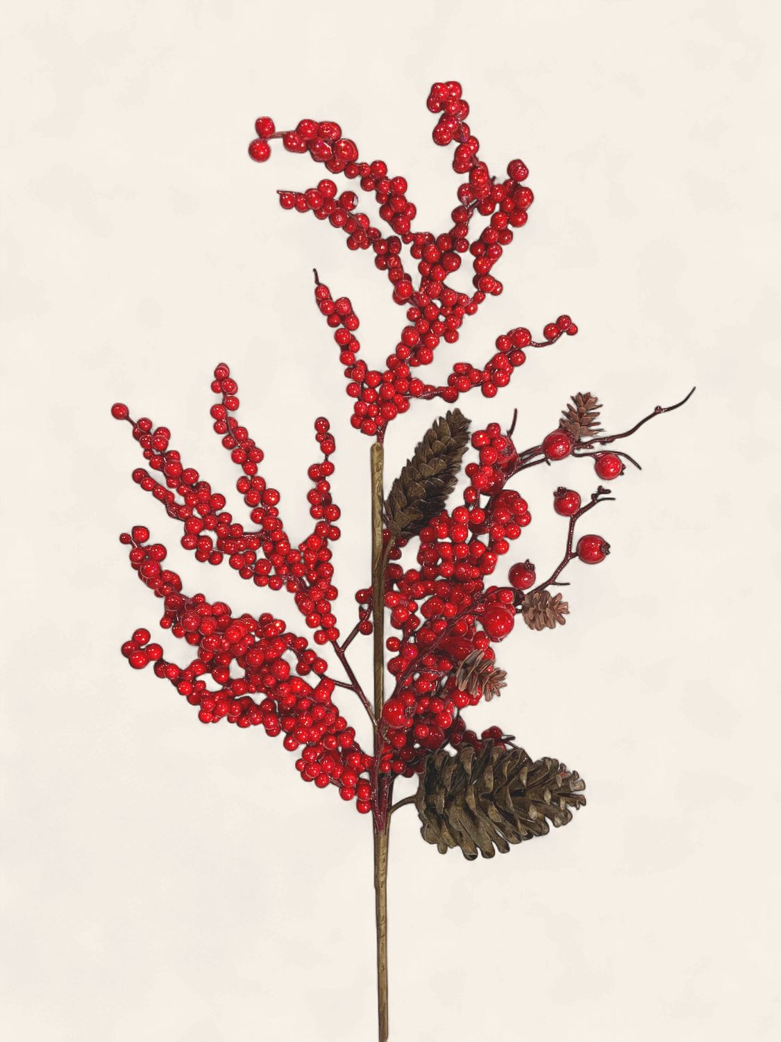 SPRAY, CLASSIC CHRISTMAS BRY CN 30"RED NATURAL