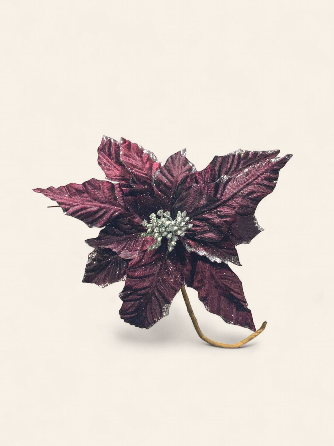 Spray, Poinsettia 22" Raisin