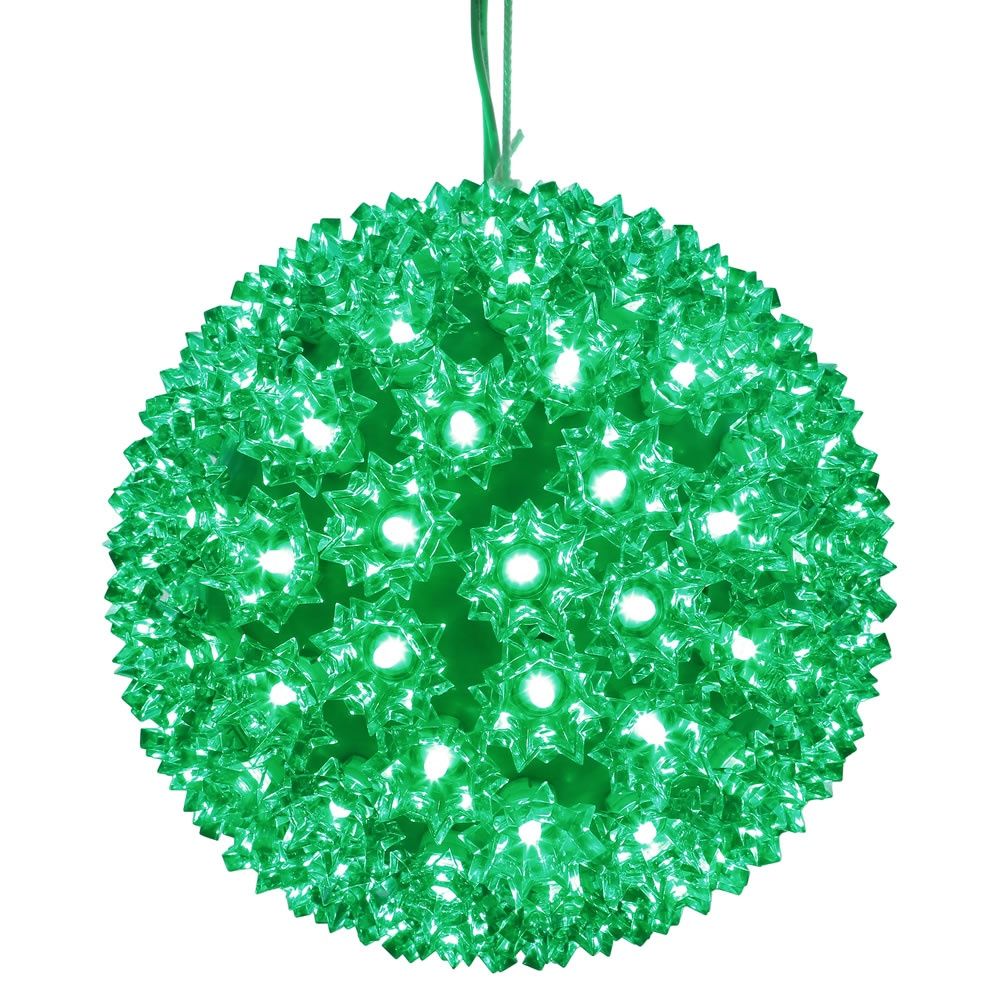 SPHERE, LED GREEN STARLIGHT 6"