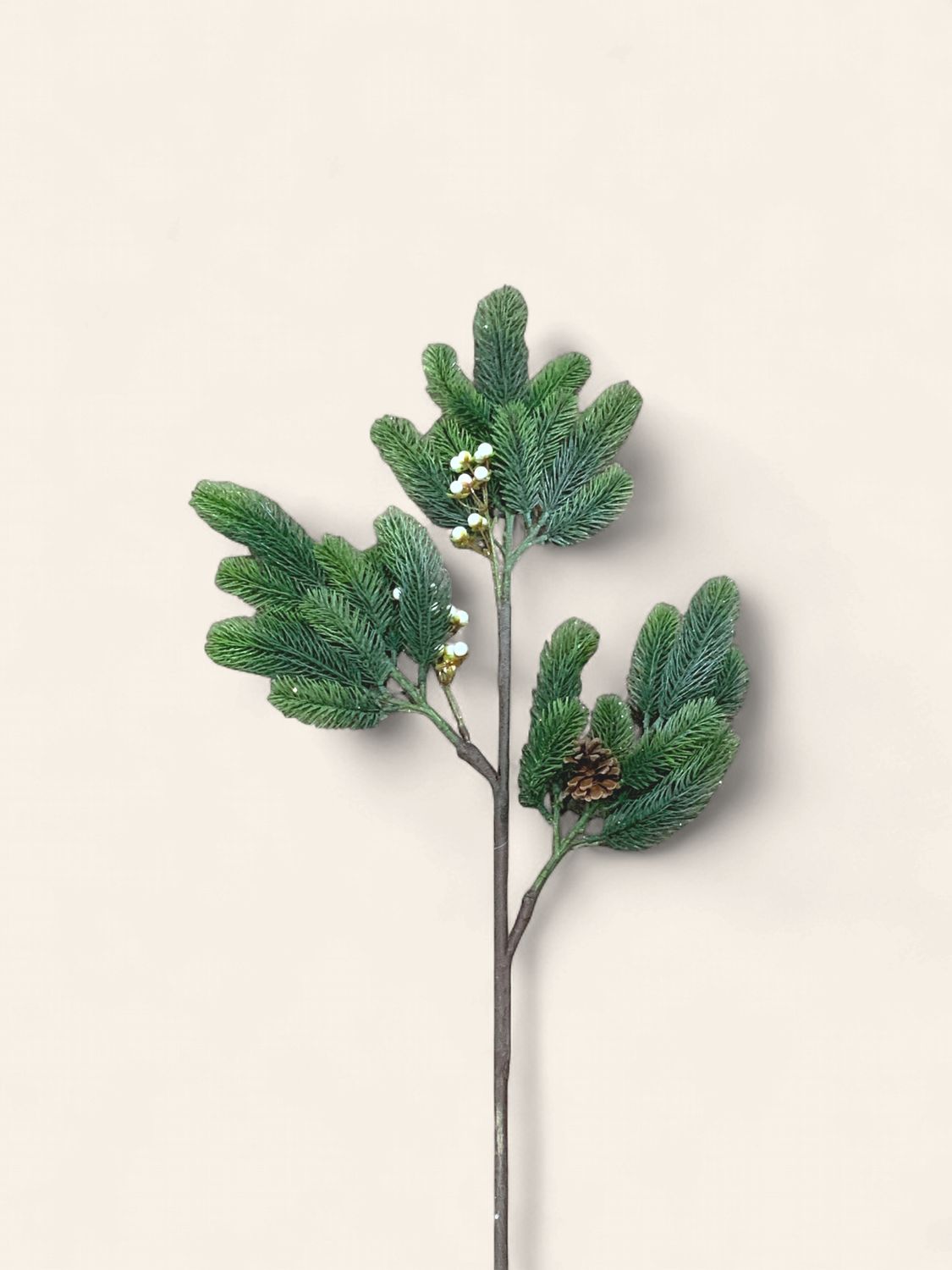 Spray, Pine w/White Berries 35"