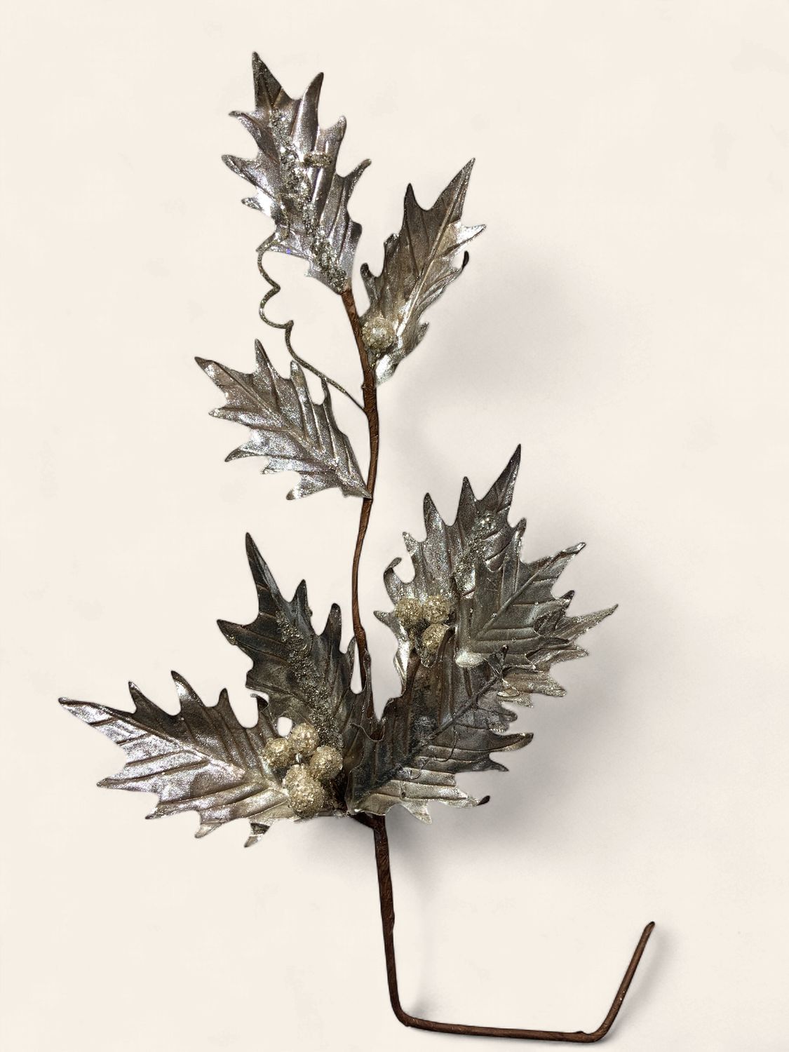 Spray, Holly Leaf 33" silver
