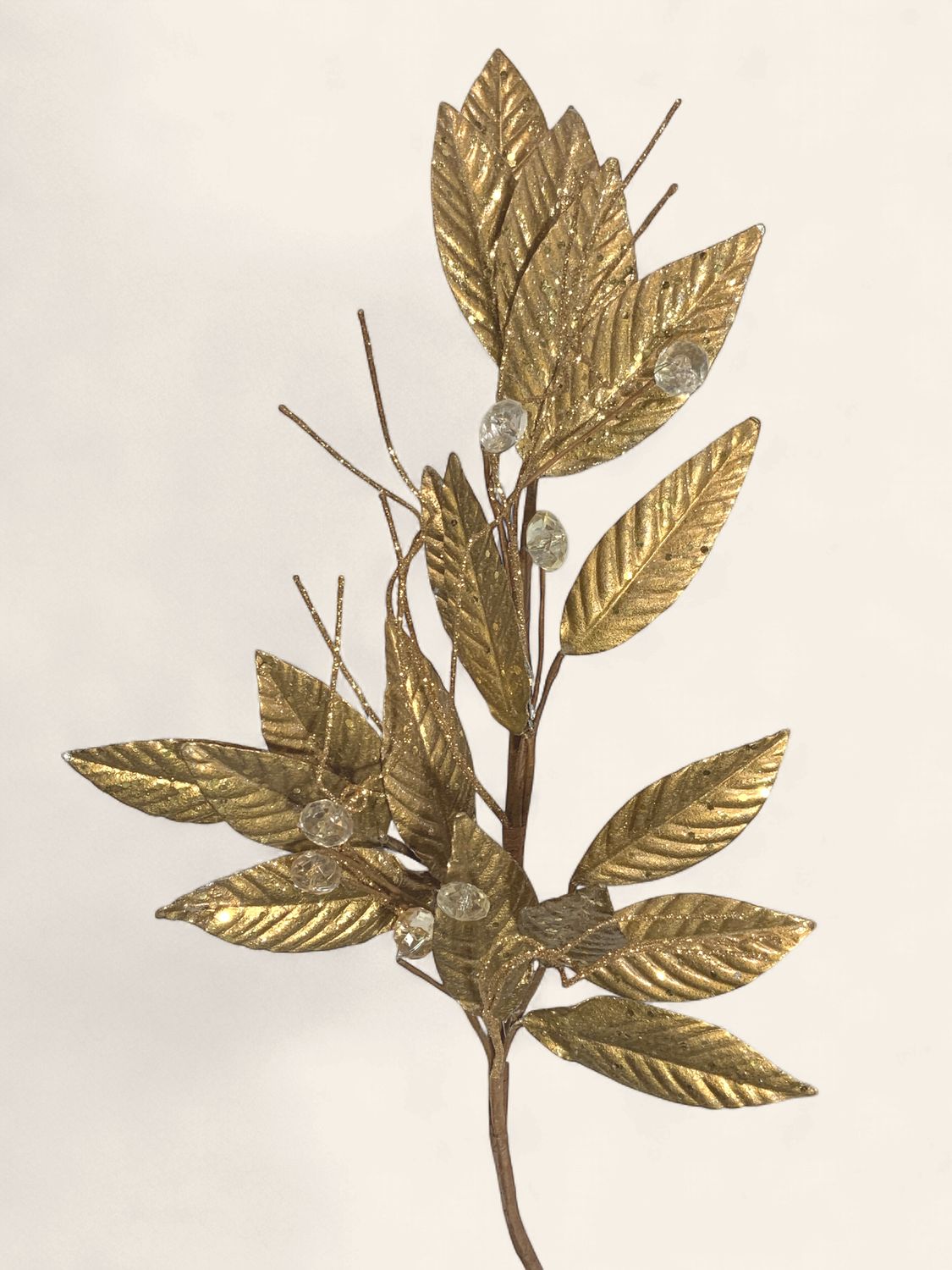 SPRAY, LUSTER LEAF JWL 24"ANTIQUE GOLD
