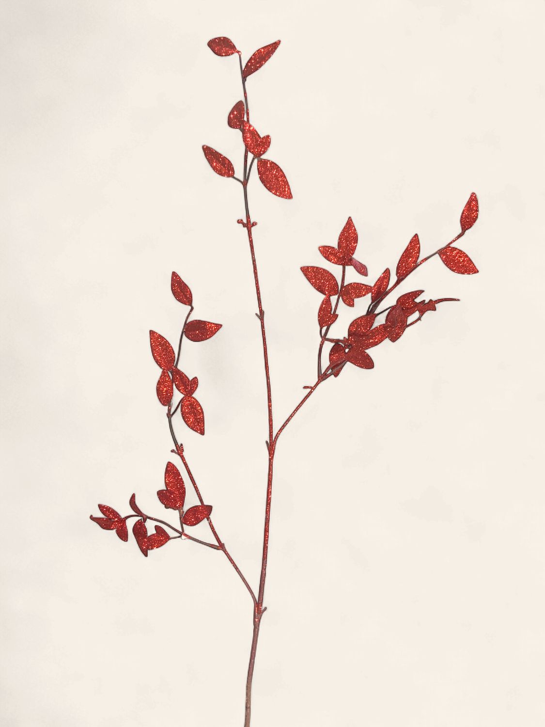 spray, leafy glitter red