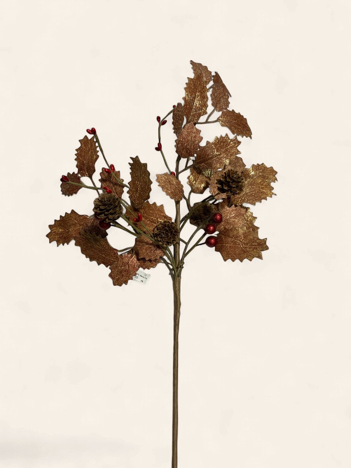 Spray, Holly Berry Cone 21" red