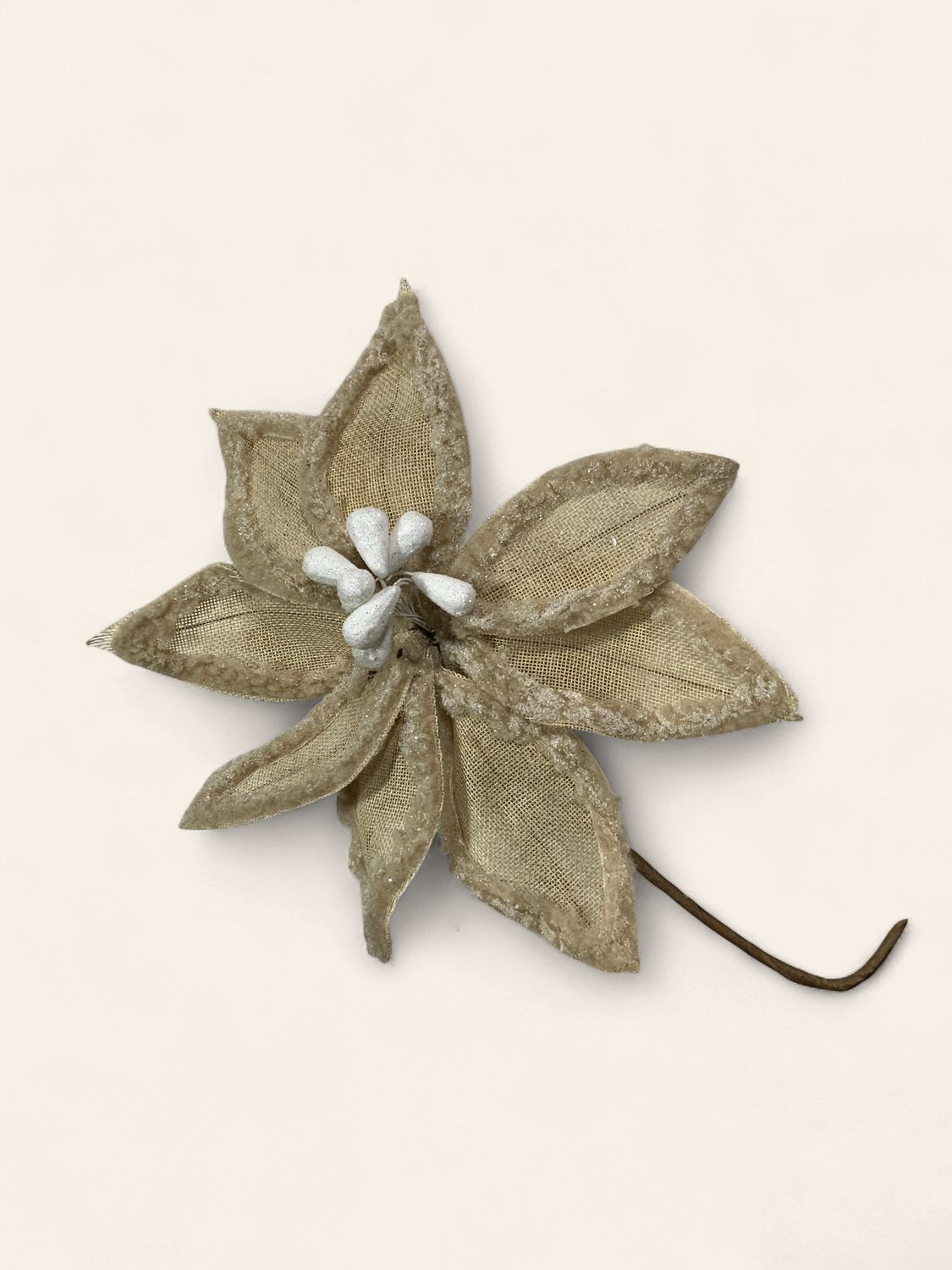 Stem, Burlap Faux Fur cream/white