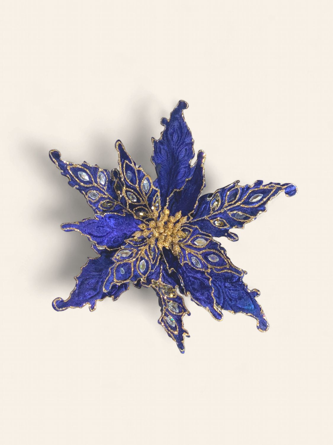 Stem, Sapphire Poinsettia 24" Jewel