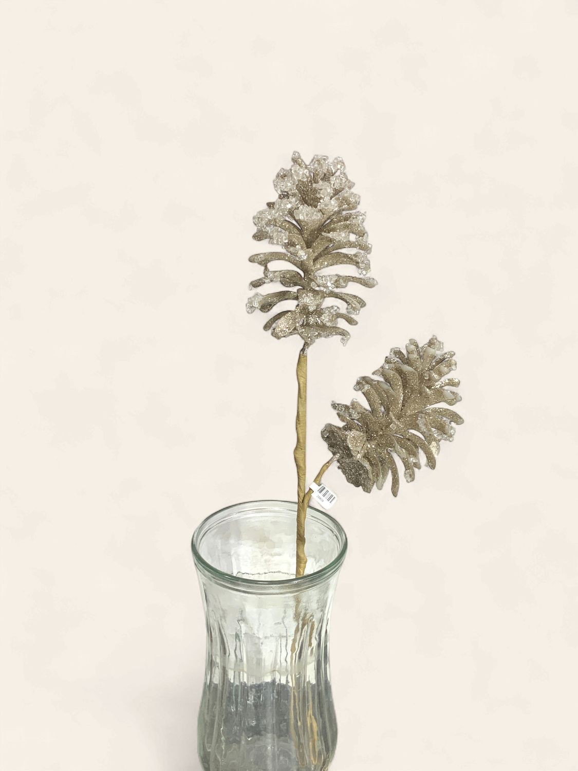 Spray, Pinecone Diamond Glitter 24" Chmp/Gld