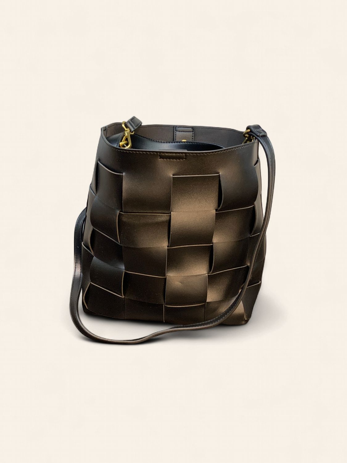 Wristlet, Woven Nappa Black