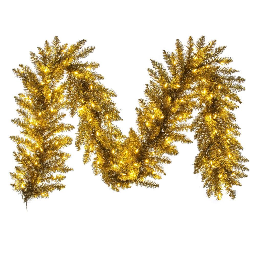 Garland, Pure Gold 9' Lit