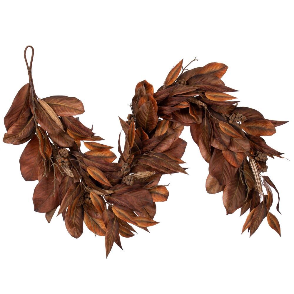 Garland, Magnolia Leaf 6' Mocha