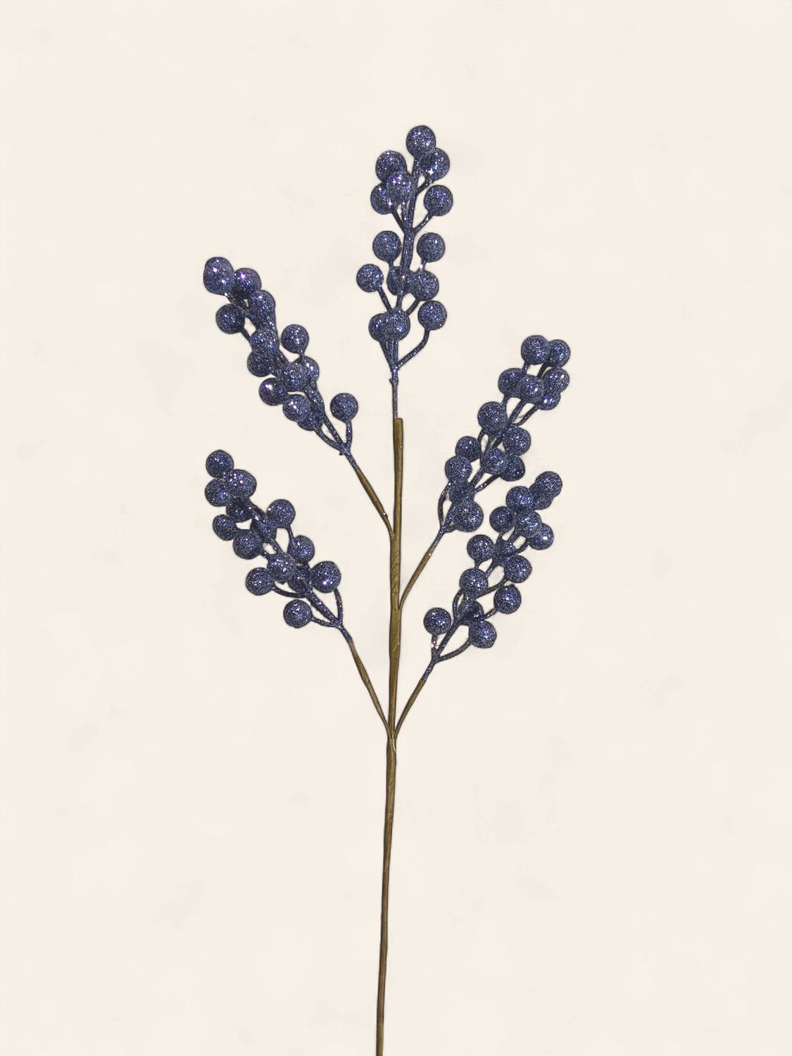 Spray, Navy Blue Glitter Berry 26"