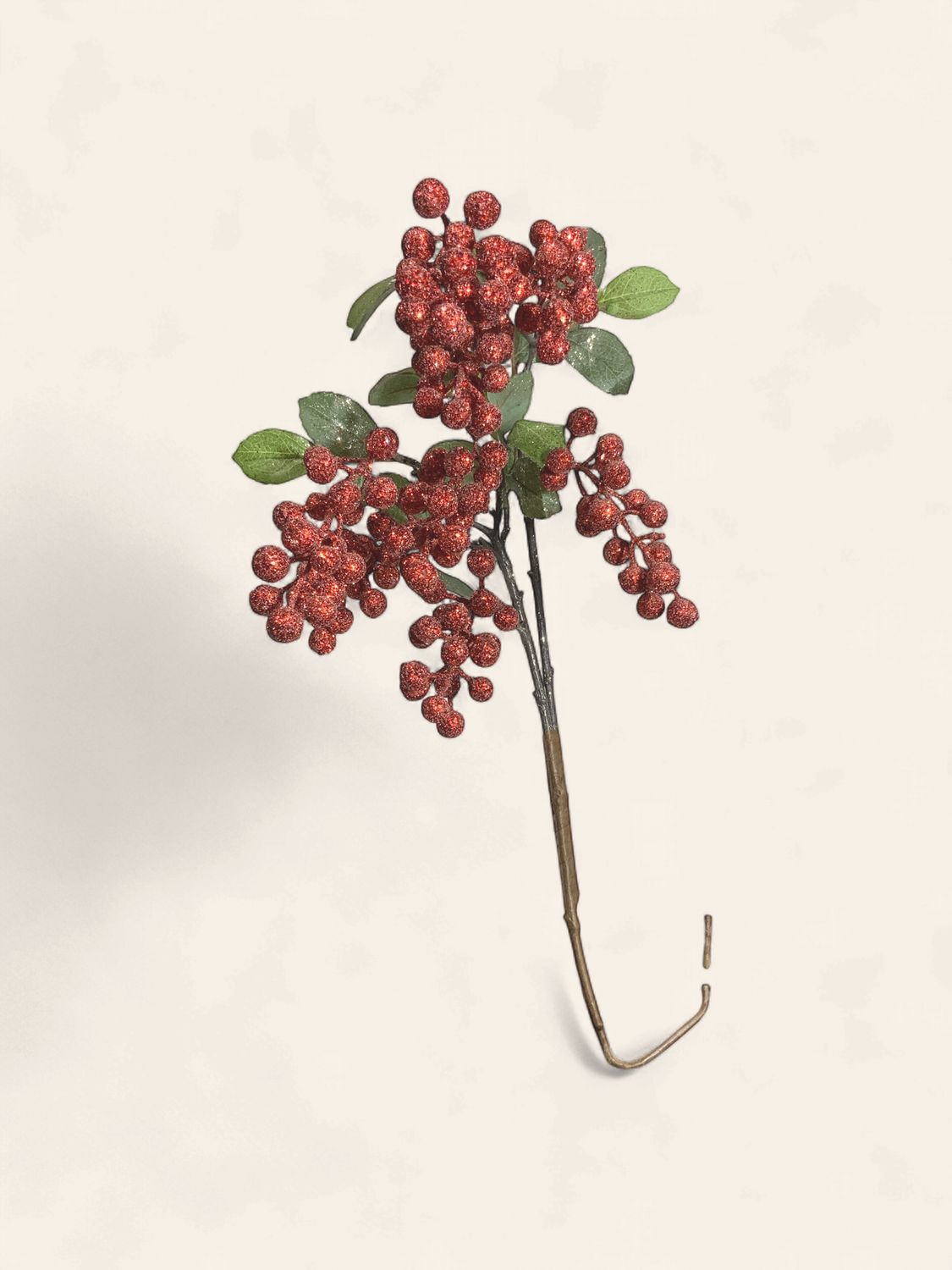 Spray, Red Glitter Berry 33"