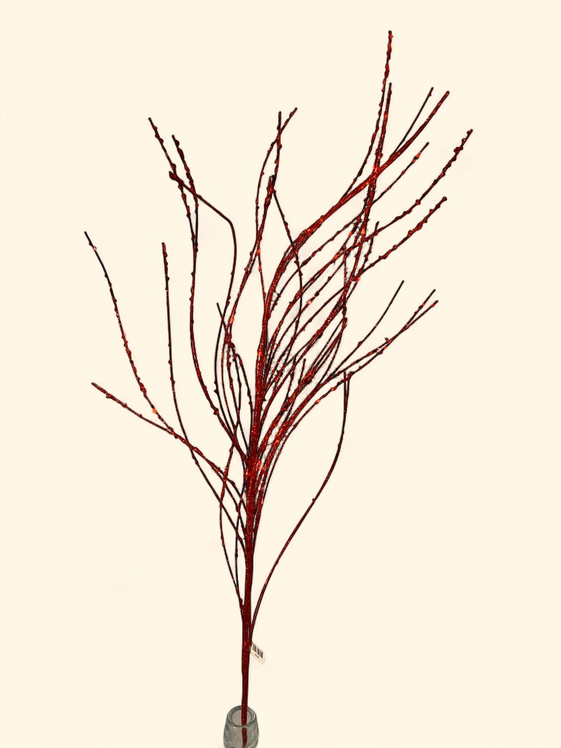Spray, Wavy Twig Glitter 37" Red