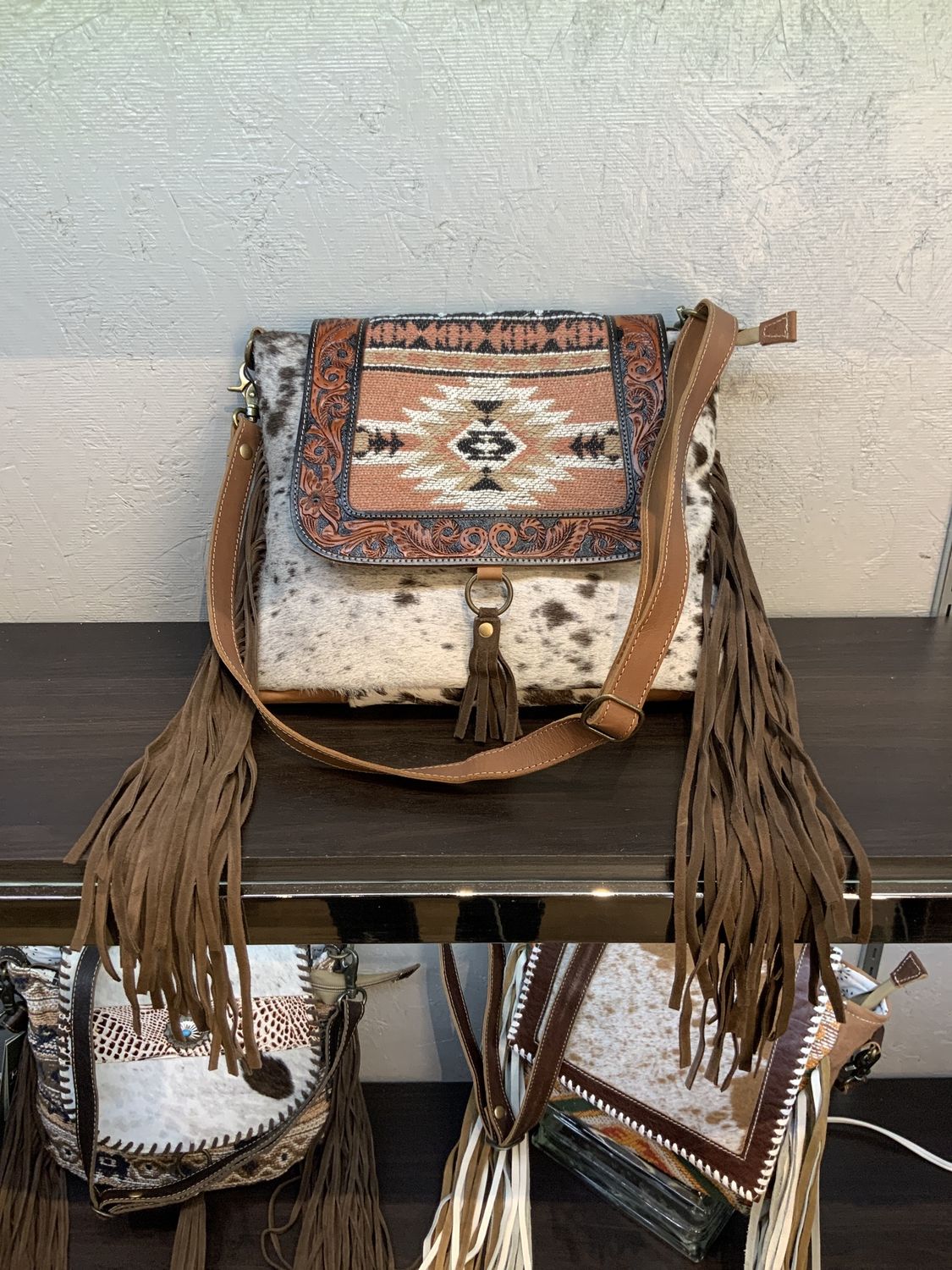 Handtooled Bag, Sansa Azteca