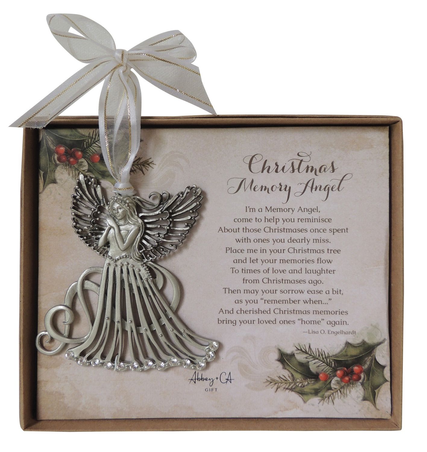 Ornament, Xmas Memory Angel Boxed