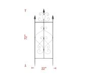 Trellis, Black Metal Scroll 6'